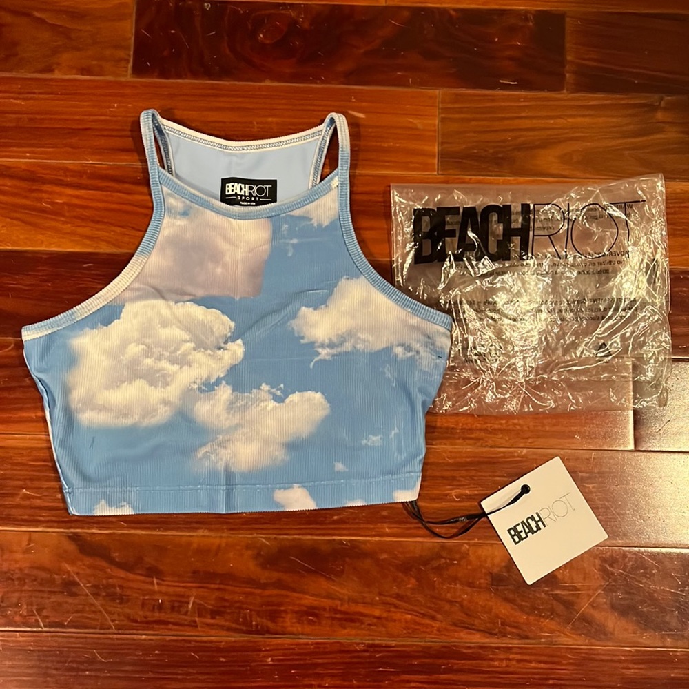 Beach Riot Elle top Azure cloud